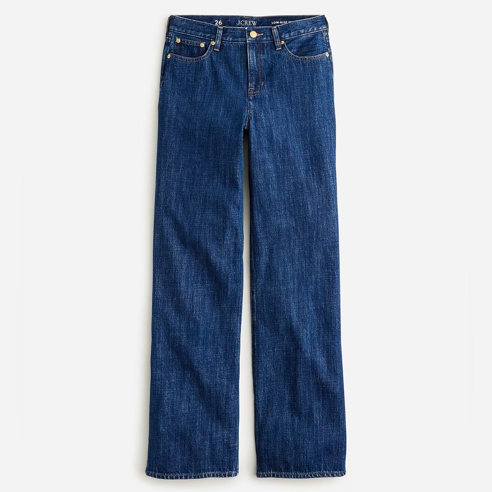 NWOT J. Crew Wide Leg Low Rise Jean Loose Fit Regina Wash Size 37/24W Super Wide
